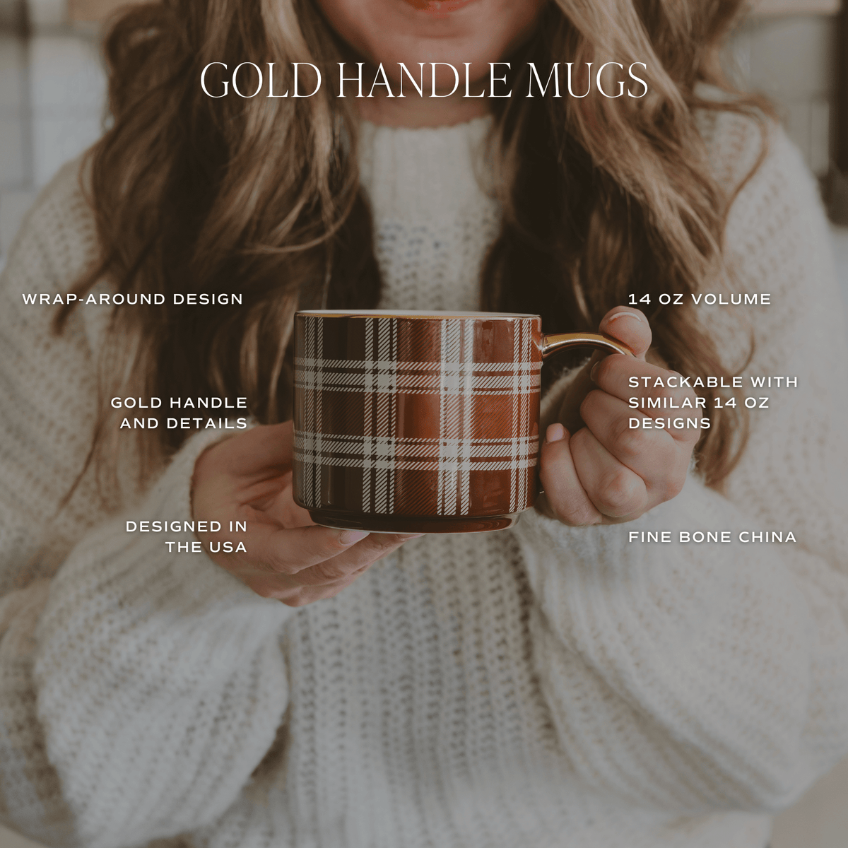 Brown Plaid Coffee Mug - Fall Decor & Gifts