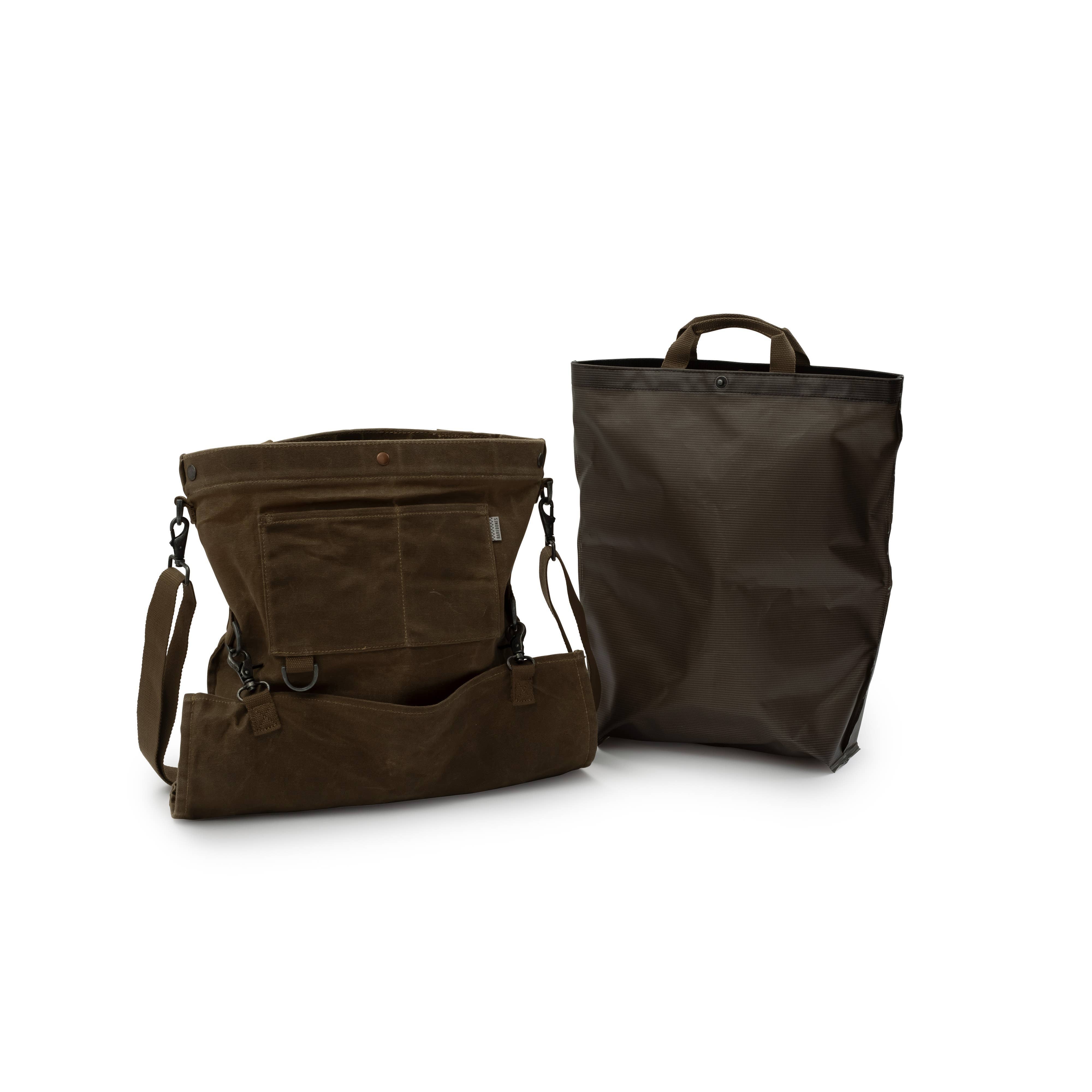 Field & Forest Waxed Canvas Bag: Dark Khaki