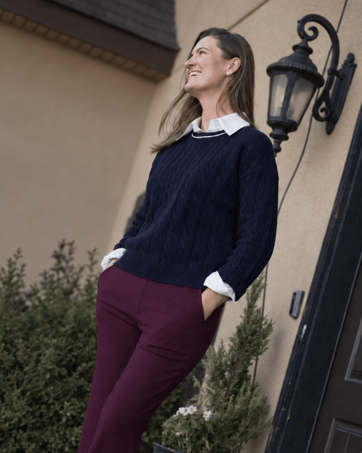 The Club Cable Sweater – Navy