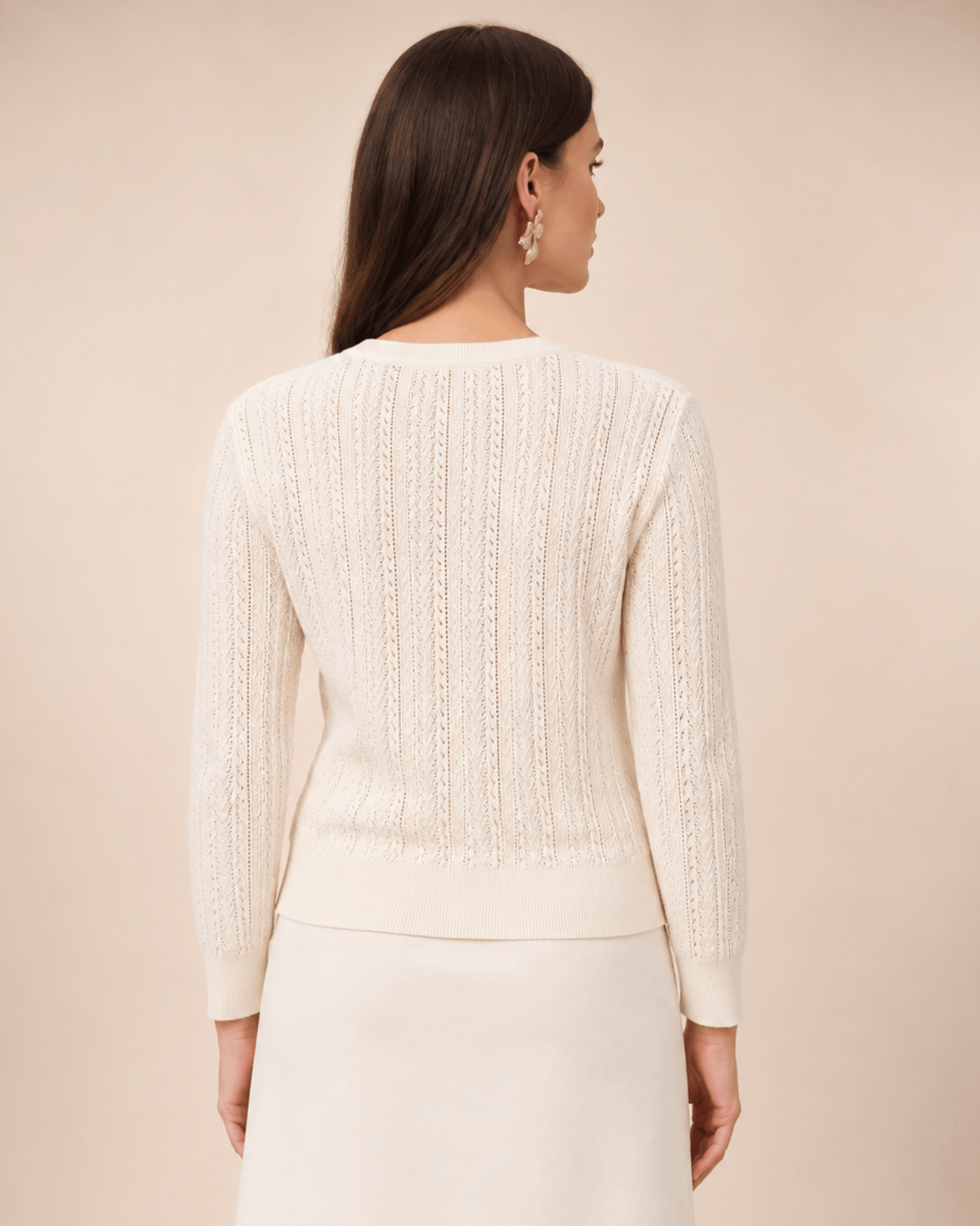 The Pointelle Cardigan – Vanilla