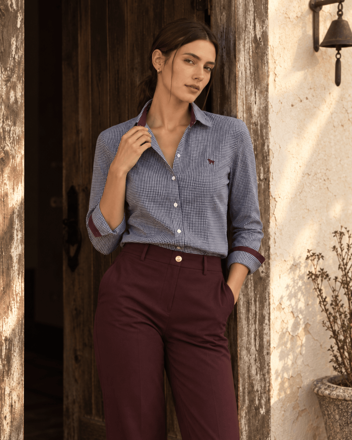 Icon Gingham Button-Up