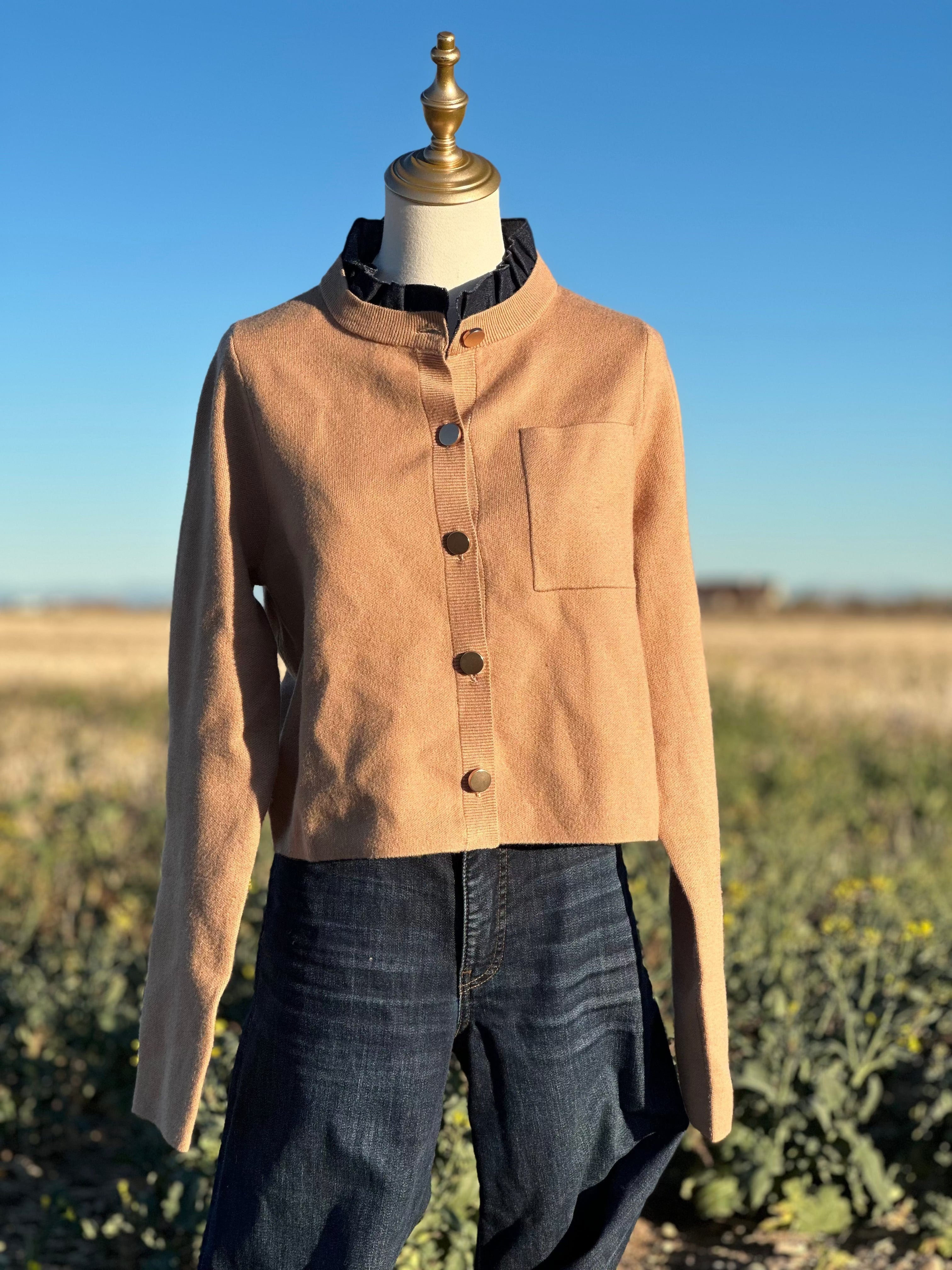 Manor Cardigan in Chestnut - The Atelier Collection