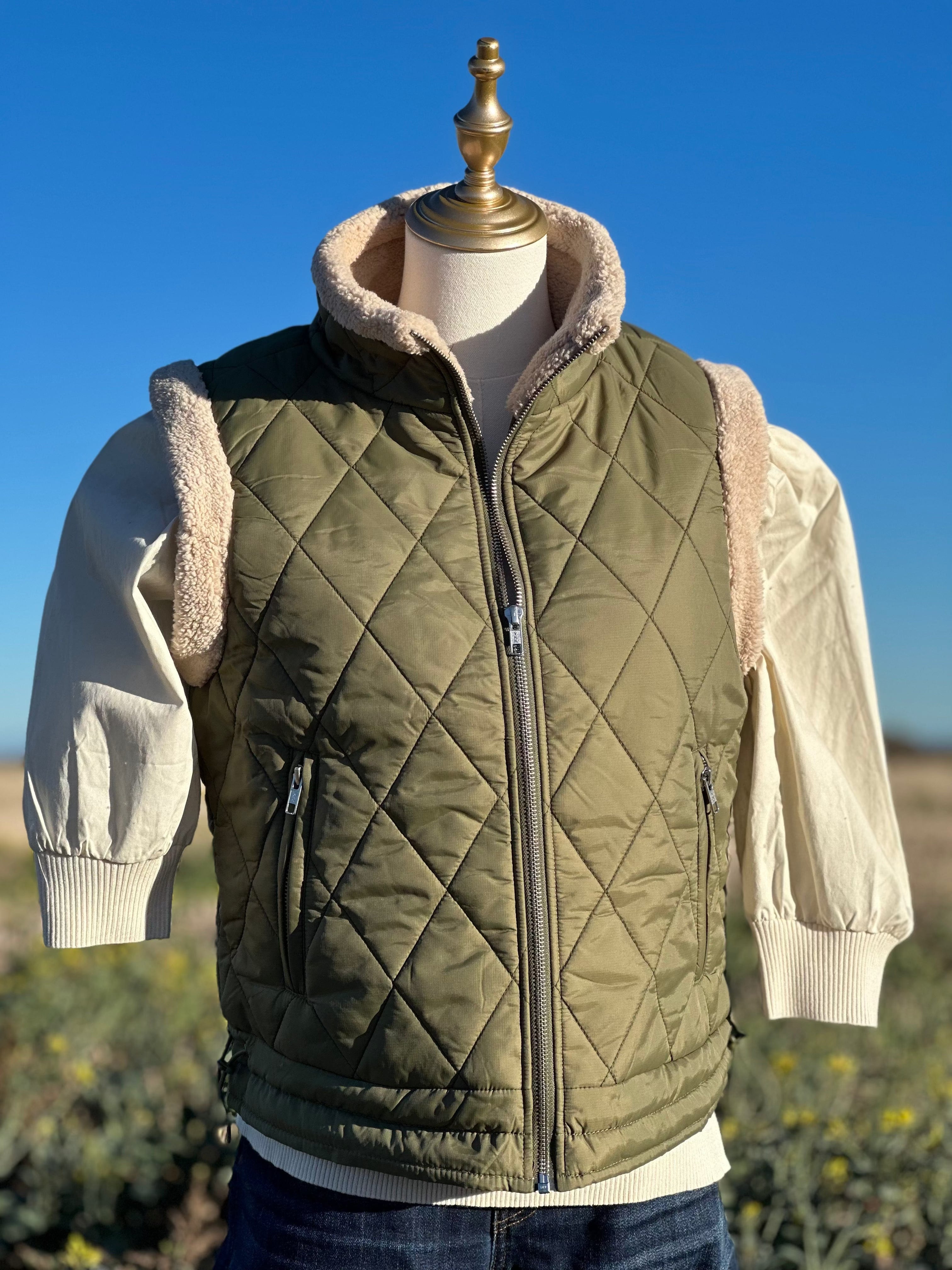 The Langdon Sherpa Vest - The Atelier Collection